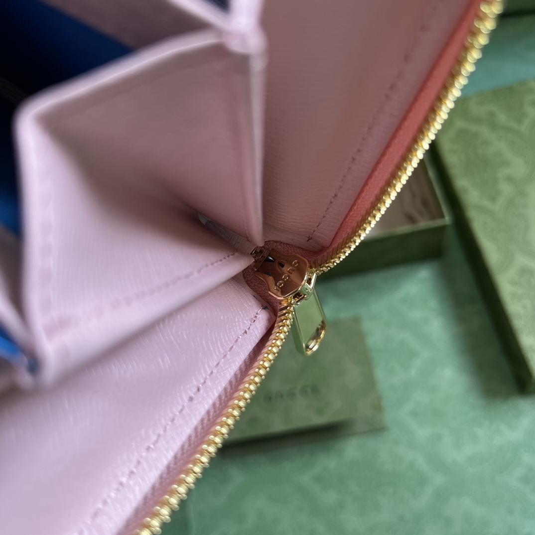 Gucci Zip Around Wallet With Gucci Script (20x 12.5 x4cm) - FashionPlug