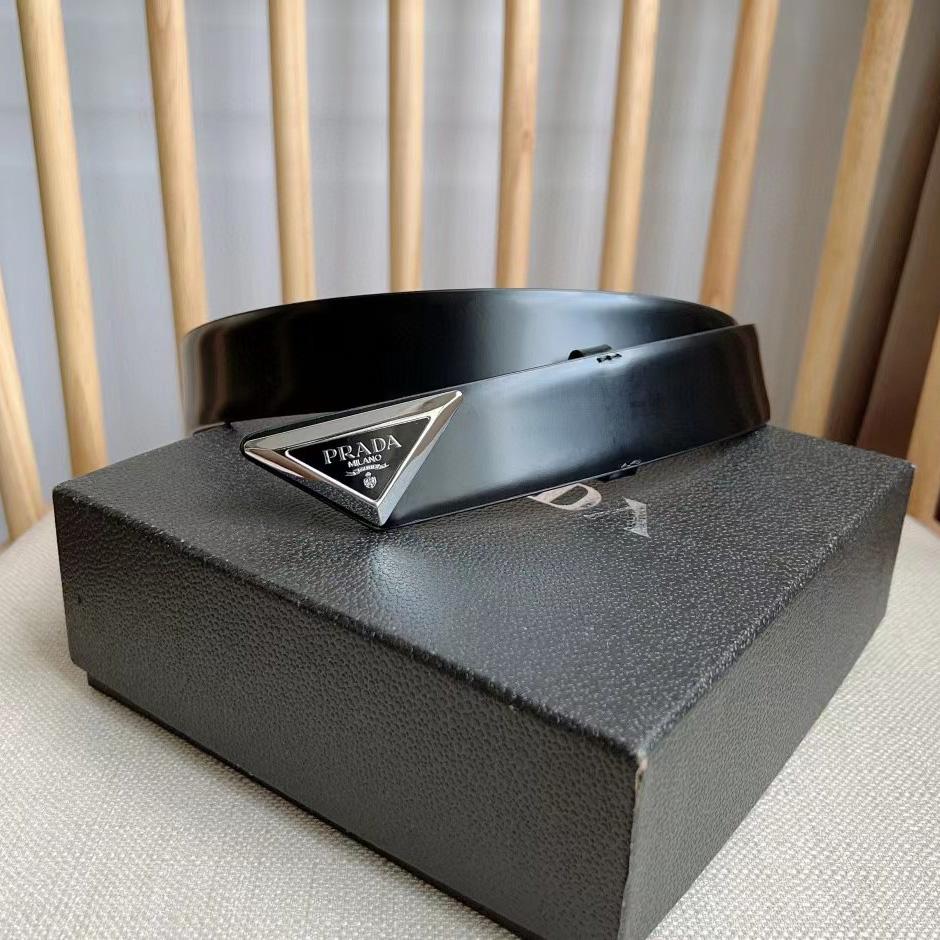 Prada Leather Belt  - FashionPlug
