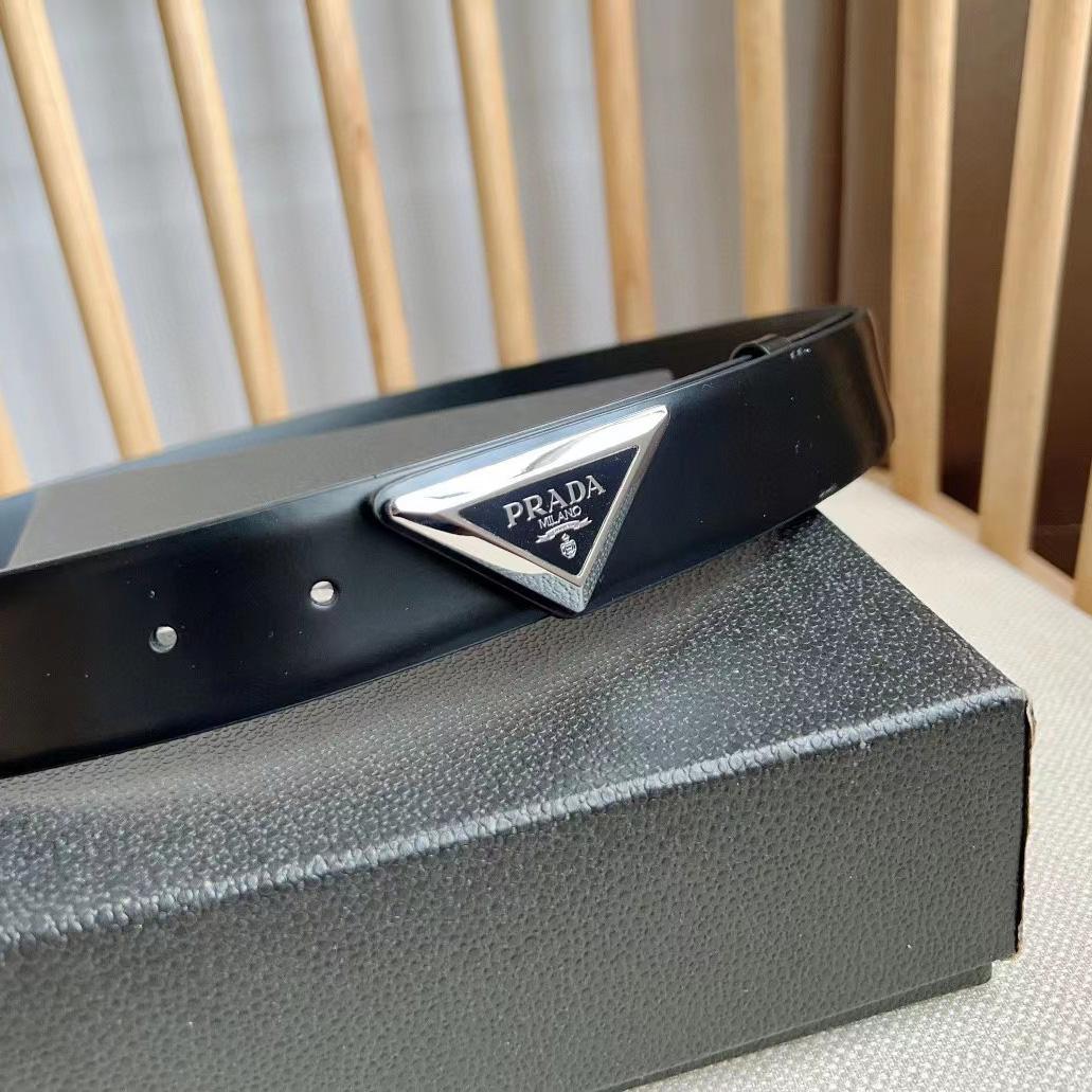 Prada Leather Belt  - FashionPlug