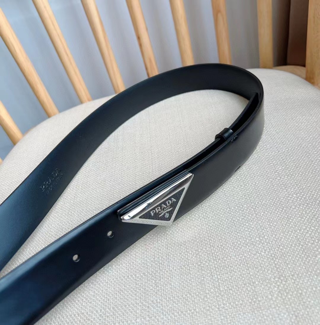 Prada Leather Belt  - FashionPlug