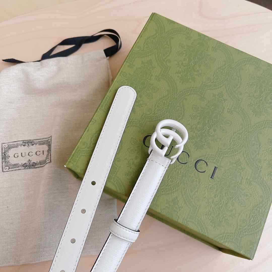 Gucci Leather Belt With Double G Buckle - FashionPlug