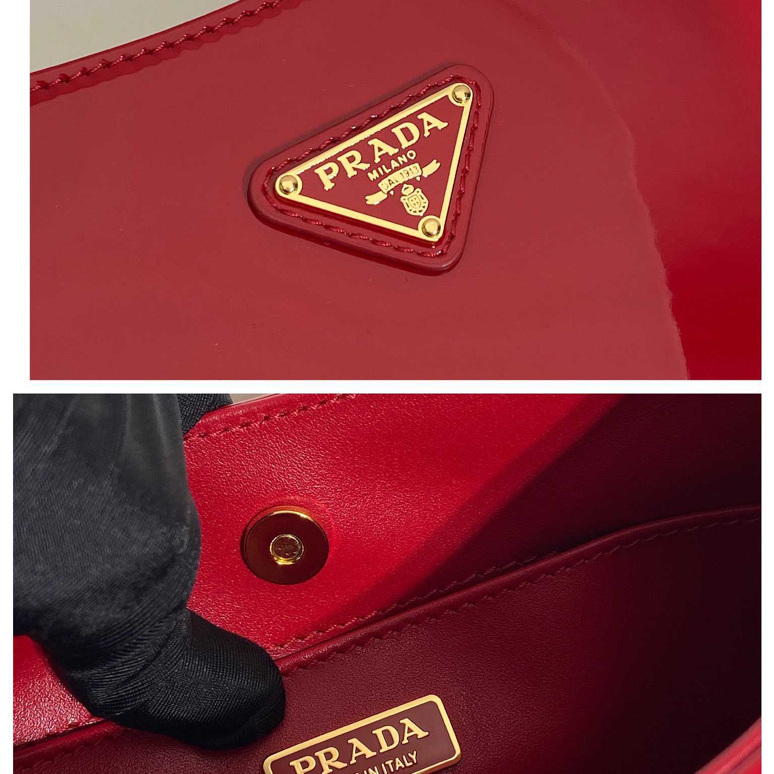 Prada Cleo Patent Leather Bag - FashionPlug