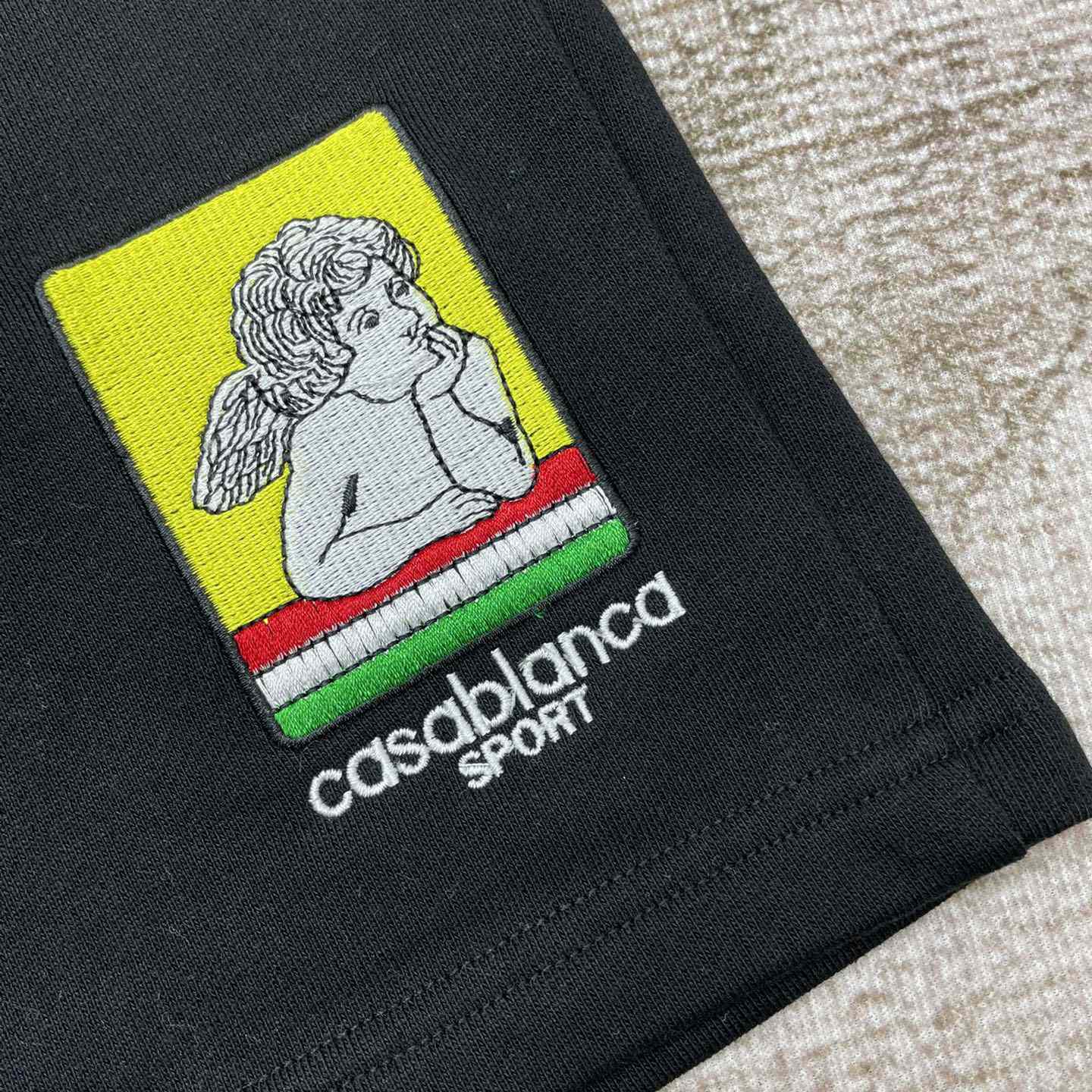 Casablanca Racing Cherub Logo-embroidered Track Shorts - FashionPlug