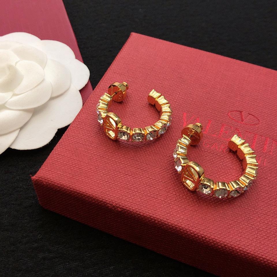Valenti Vlogo Signature metal and Swarovski® crystal earrings - FashionPlug