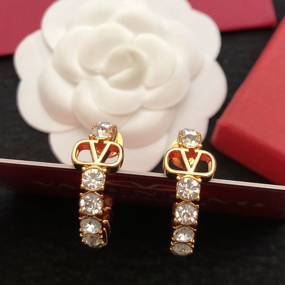 Valenti Vlogo Signature metal and Swarovski® crystal earrings - FashionPlug