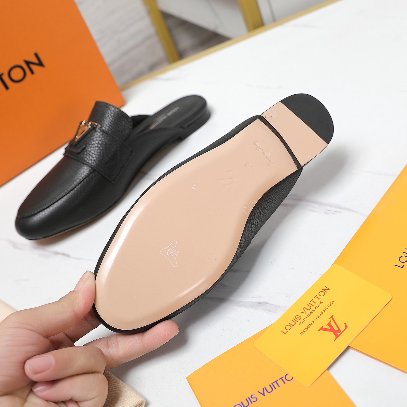 Louis Vuitton LV Capri Open Back Loafer - FashionPlug
