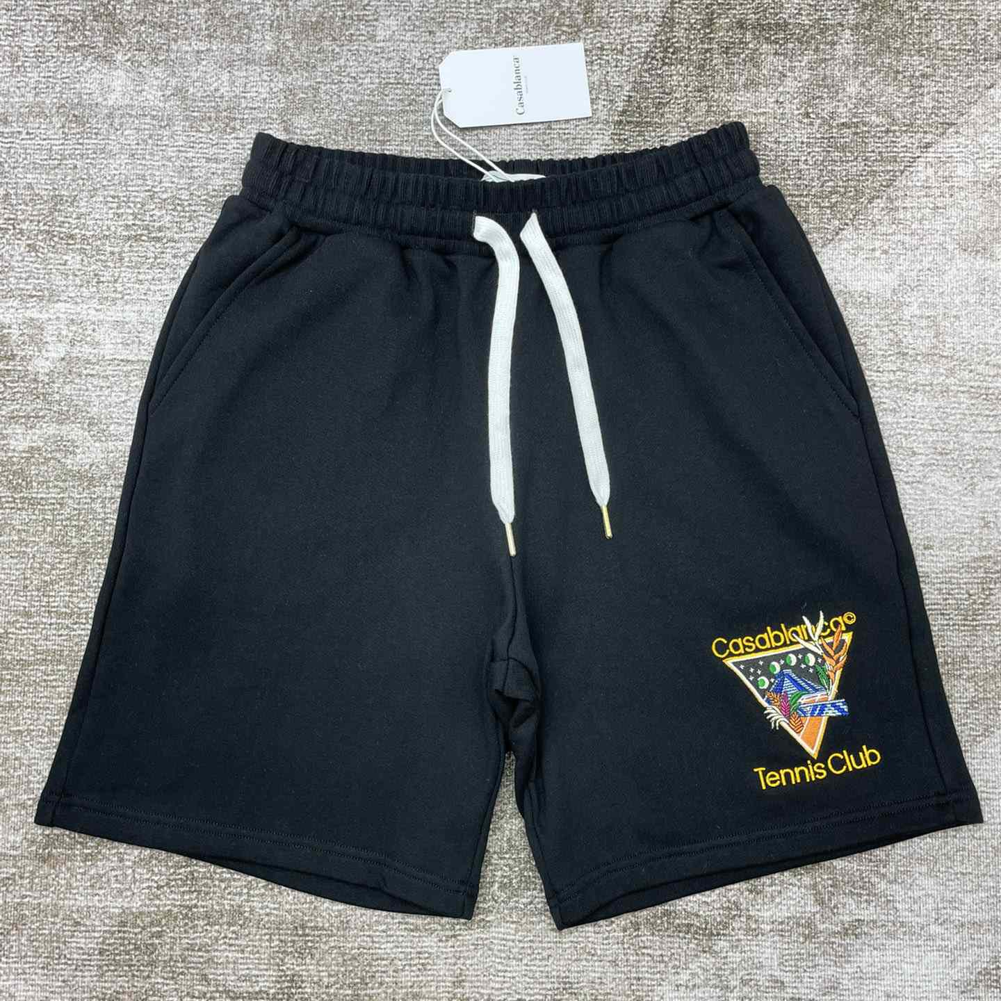 Casablanca Tennis Club Icon Embroidered Shorts  - FashionPlug