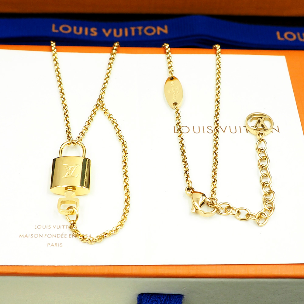 Louis Vuitto LV Locky Necklace   - FashionPlug