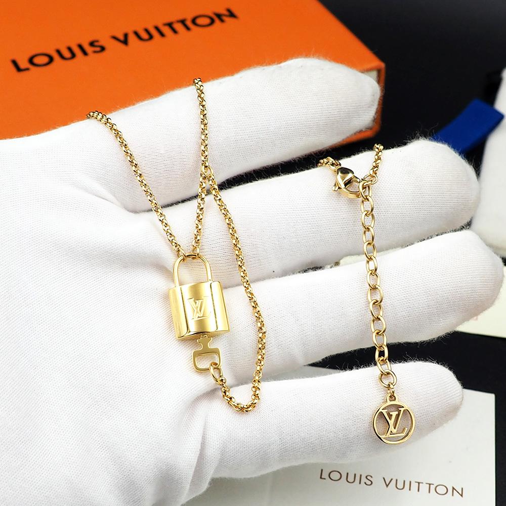 Louis Vuitto LV Locky Necklace   - FashionPlug