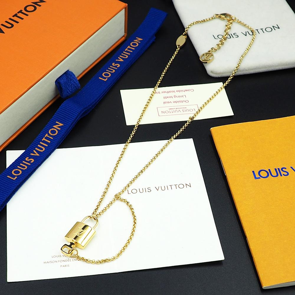 Louis Vuitto LV Locky Necklace   - FashionPlug