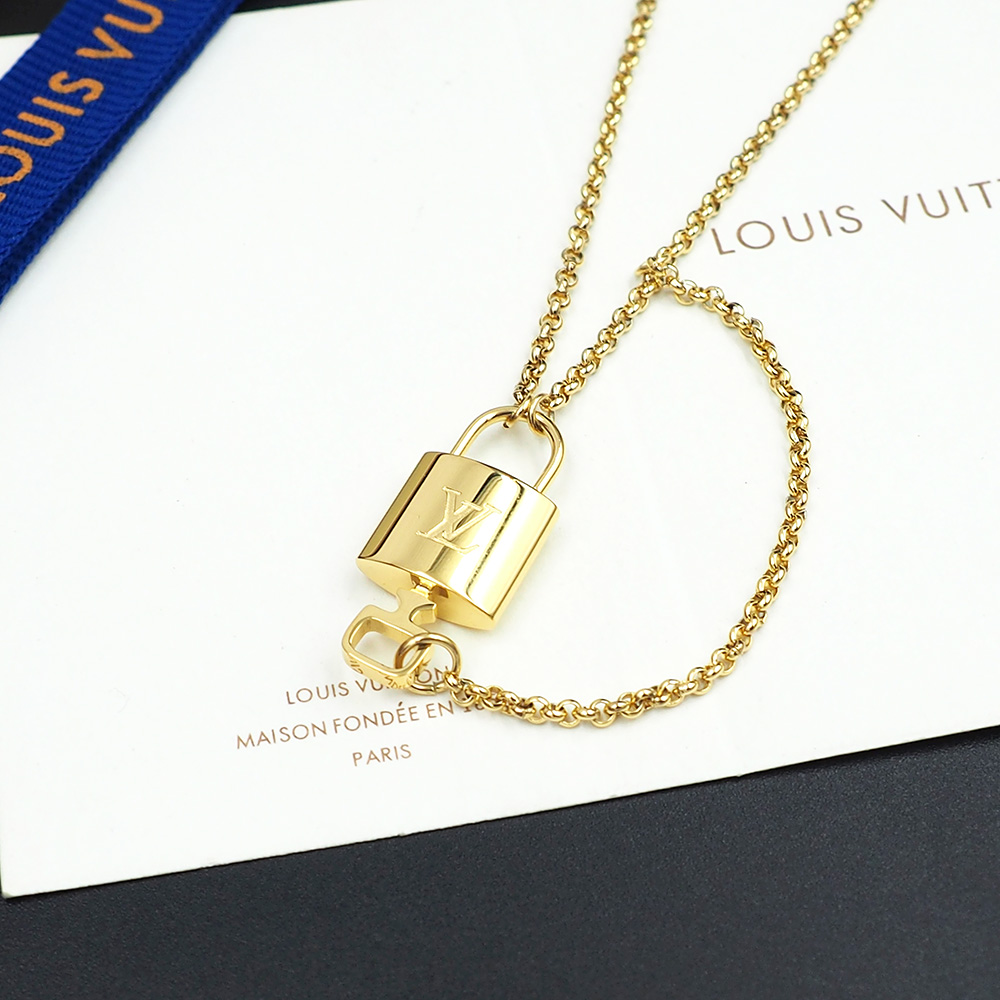 Louis Vuitto LV Locky Necklace   - FashionPlug