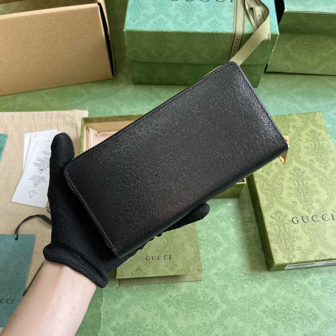 Gucci Zip Around Wallet With Gucci Script (20x 12.5 x4cm) - FashionPlug
