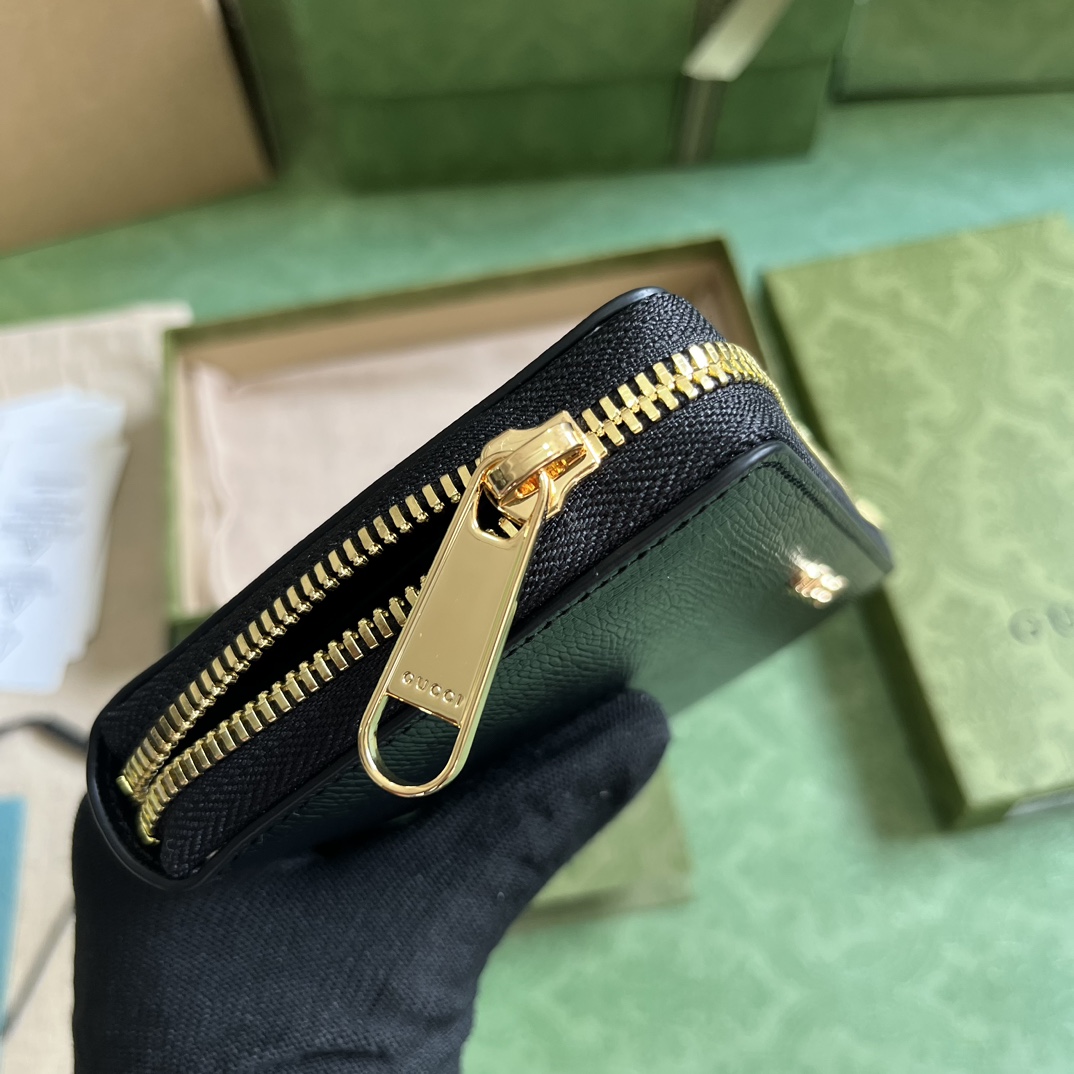 Gucci Zip Around Wallet With Gucci Script (20x 12.5 x4cm) - FashionPlug