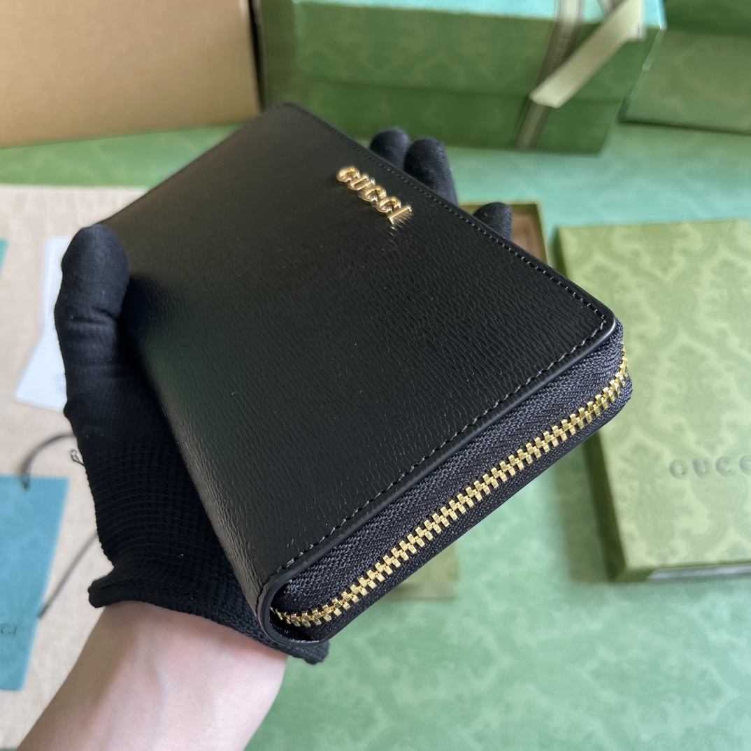 Gucci Zip Around Wallet With Gucci Script (20x 12.5 x4cm) - FashionPlug