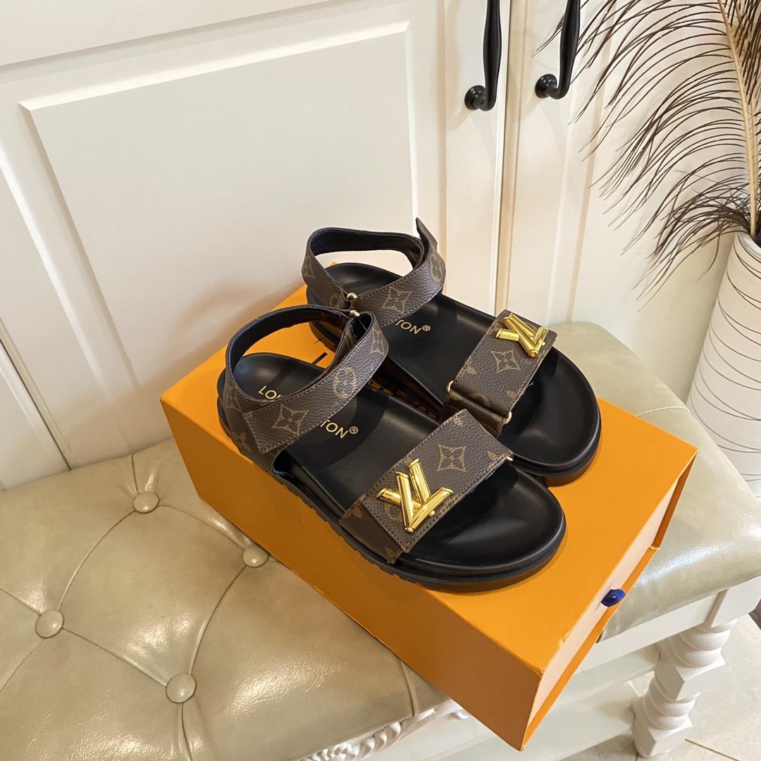 Louis Vuitton Monogram Comfort Flat Sandal    - FashionPlug