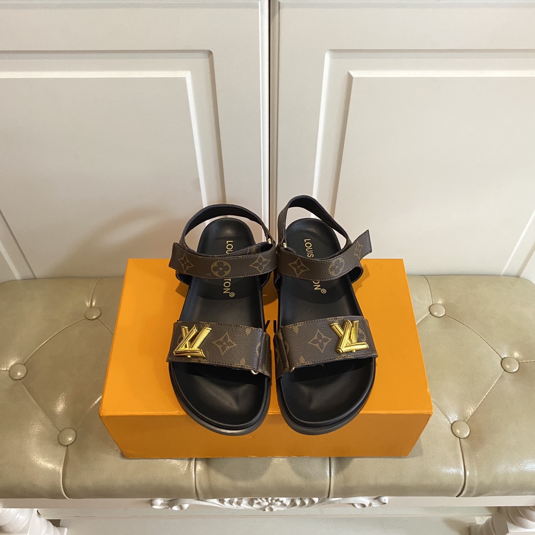 Louis Vuitton Monogram Comfort Flat Sandal    - FashionPlug