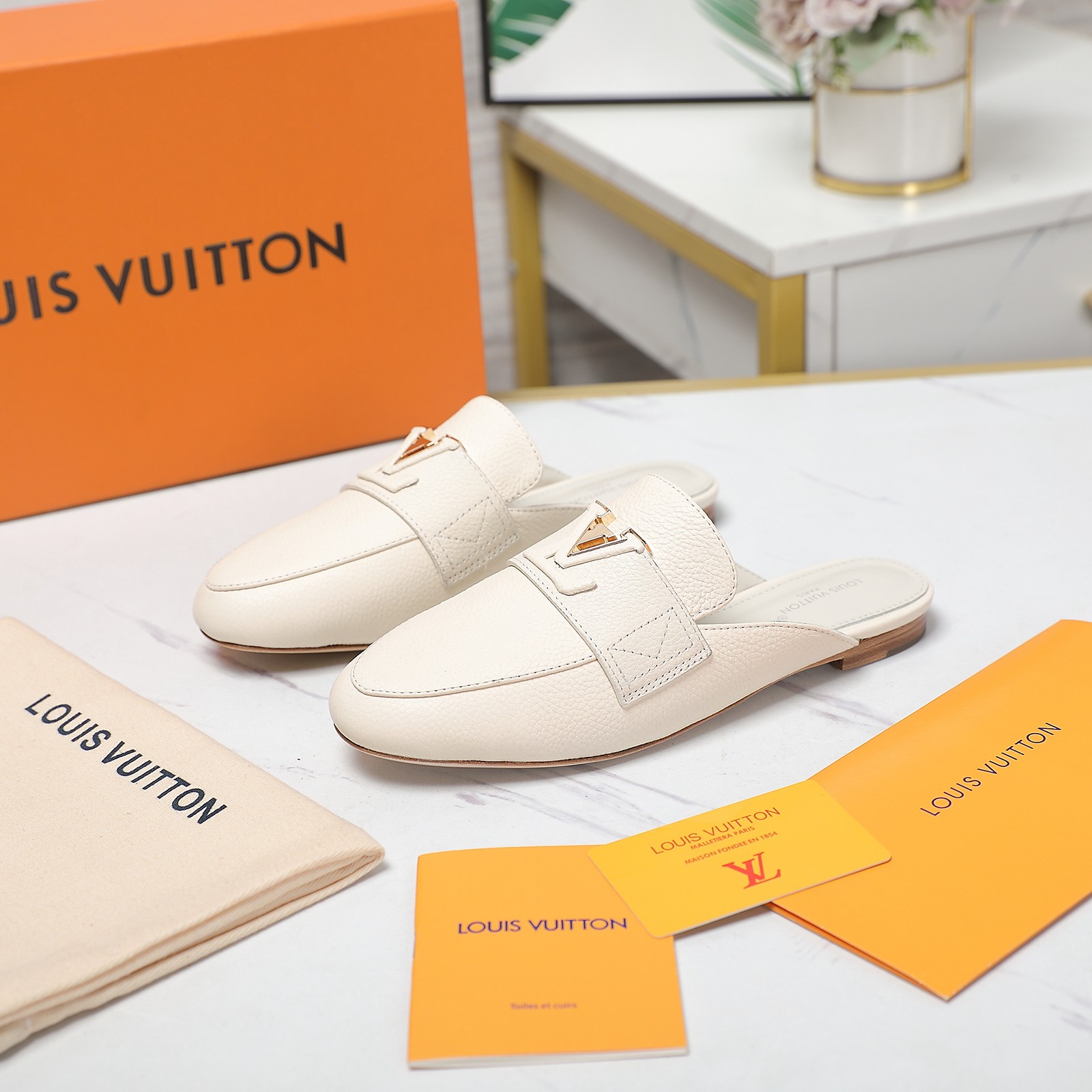 Louis Vuitton LV Capri Open Back Loafer - FashionPlug