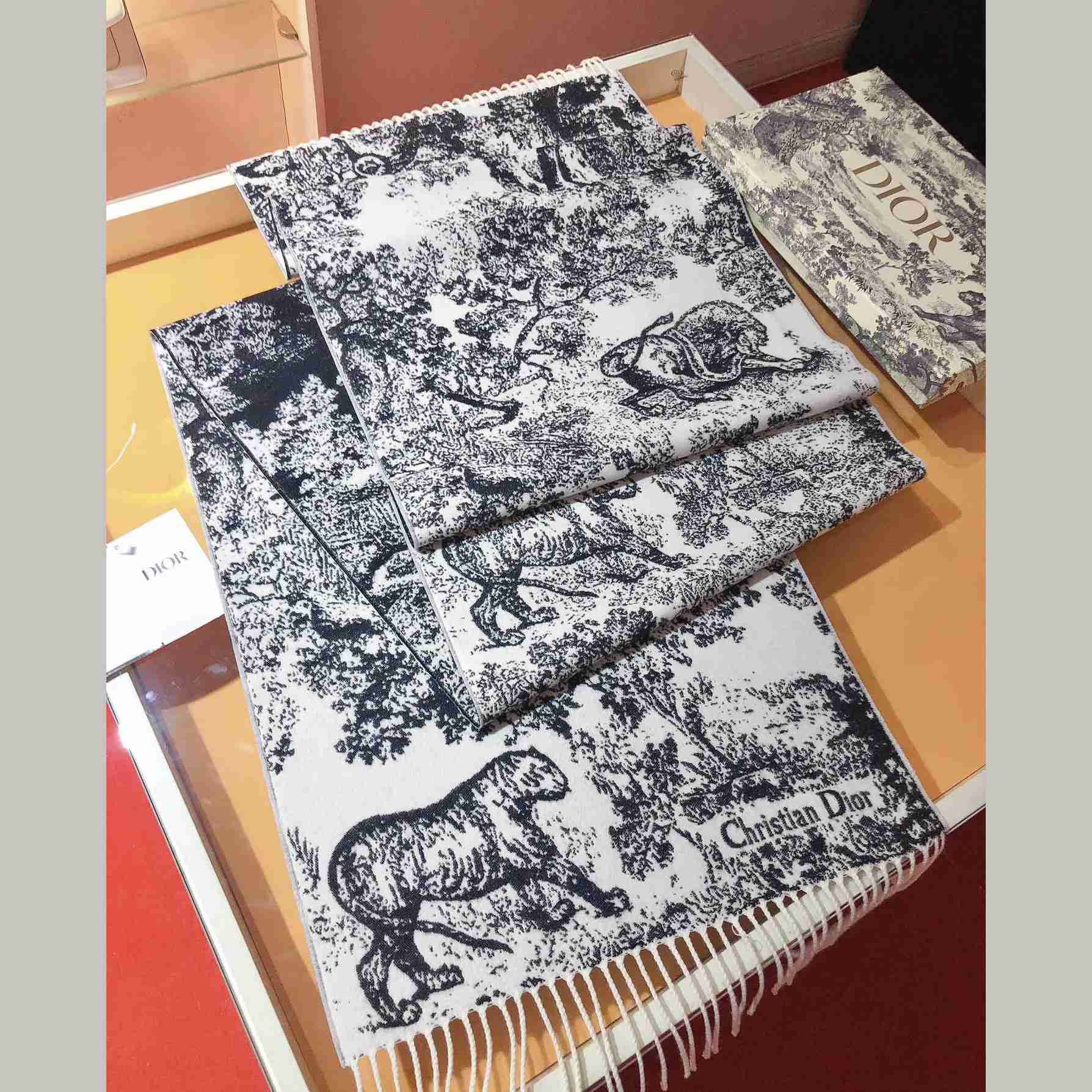 Dior Toile De Jouy Sauvage Scarf  - FashionPlug