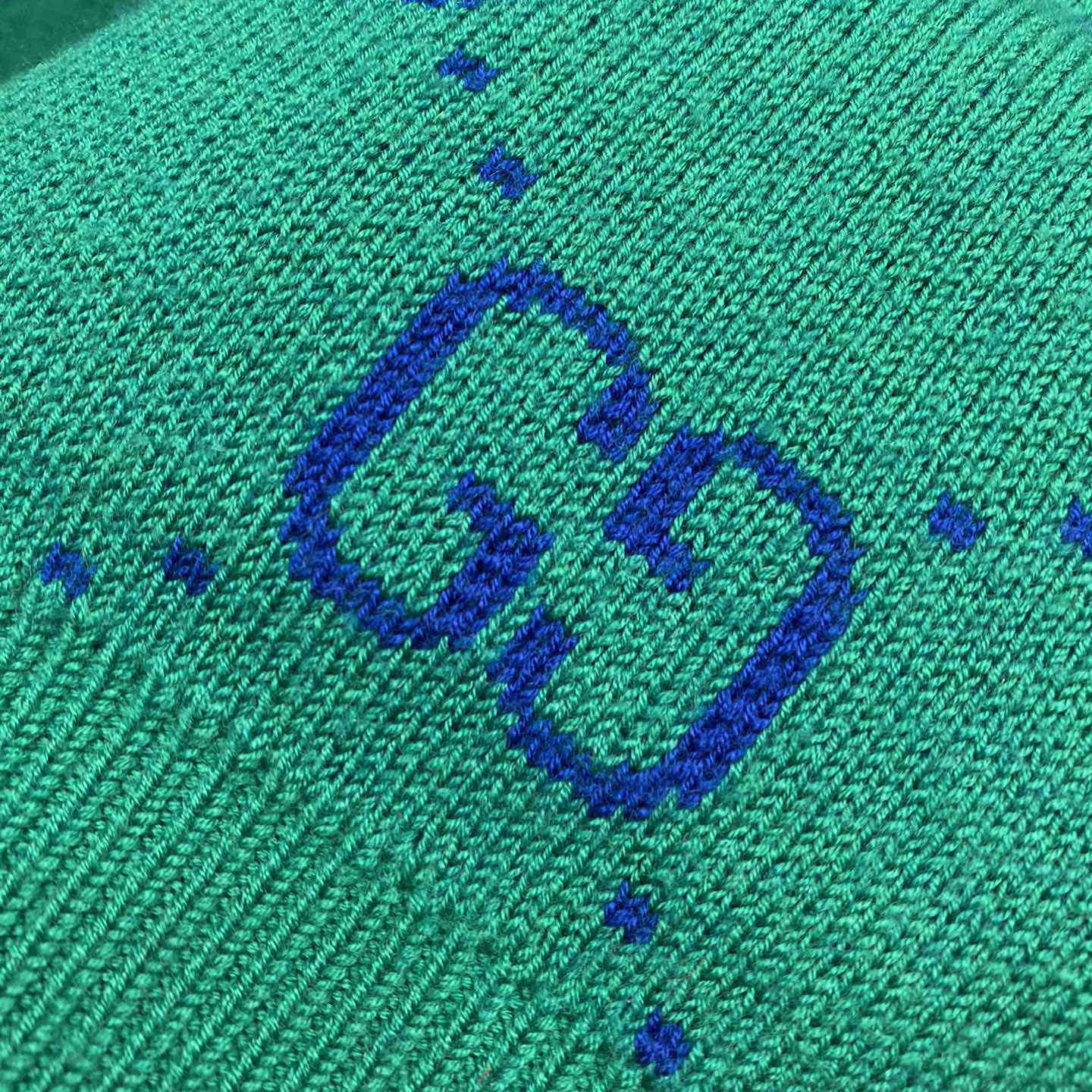 Gucci Green Knit GG Cardigan  - FashionPlug