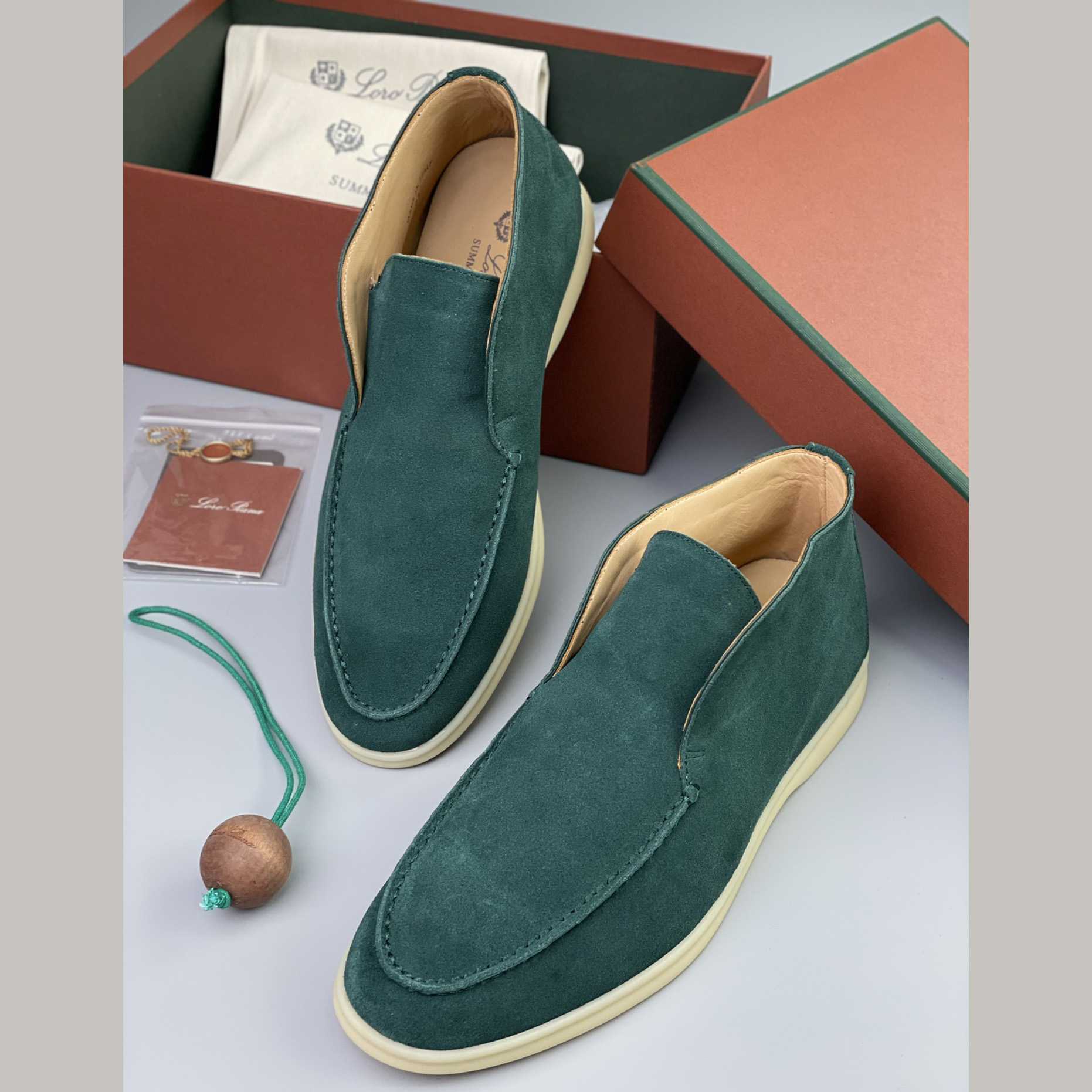 Loro Piana White Sole Summer Walk Loafers - FashionPlug