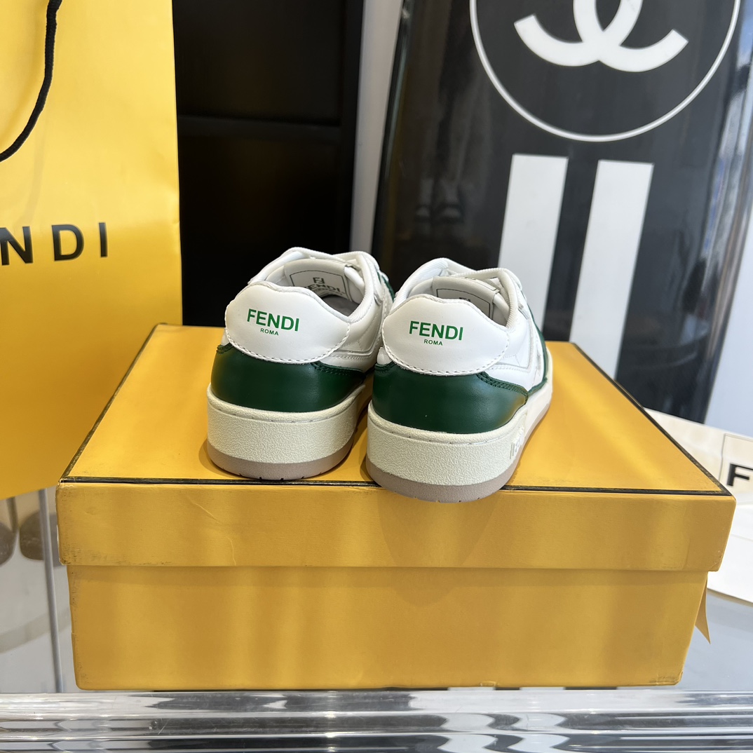 Fendi Fendi Match White Leather Low-tops Sneakers - FashionPlug