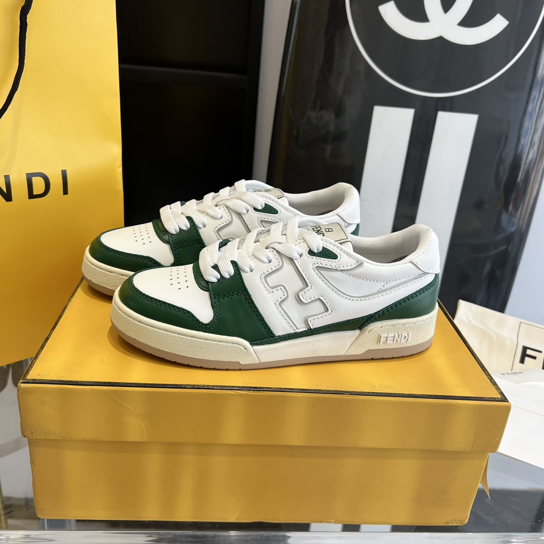 Fendi Fendi Match White Leather Low-tops Sneakers - FashionPlug