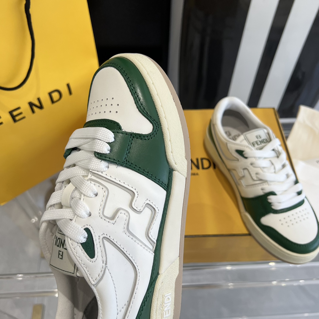 Fendi Fendi Match White Leather Low-tops Sneakers - FashionPlug