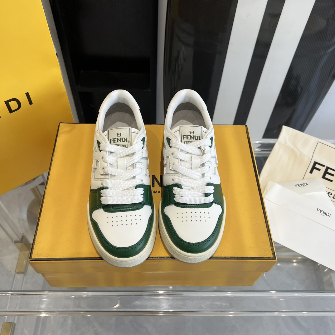 Fendi Fendi Match White Leather Low-tops Sneakers - FashionPlug
