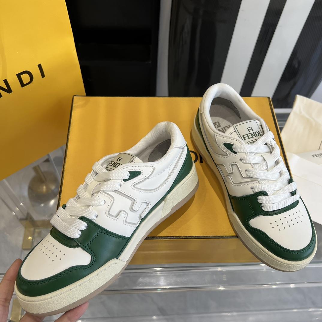 Fendi Fendi Match White Leather Low-tops Sneakers - FashionPlug