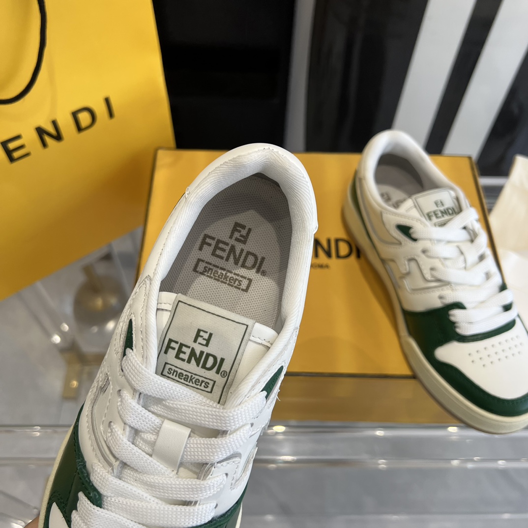 Fendi Fendi Match White Leather Low-tops Sneakers - FashionPlug