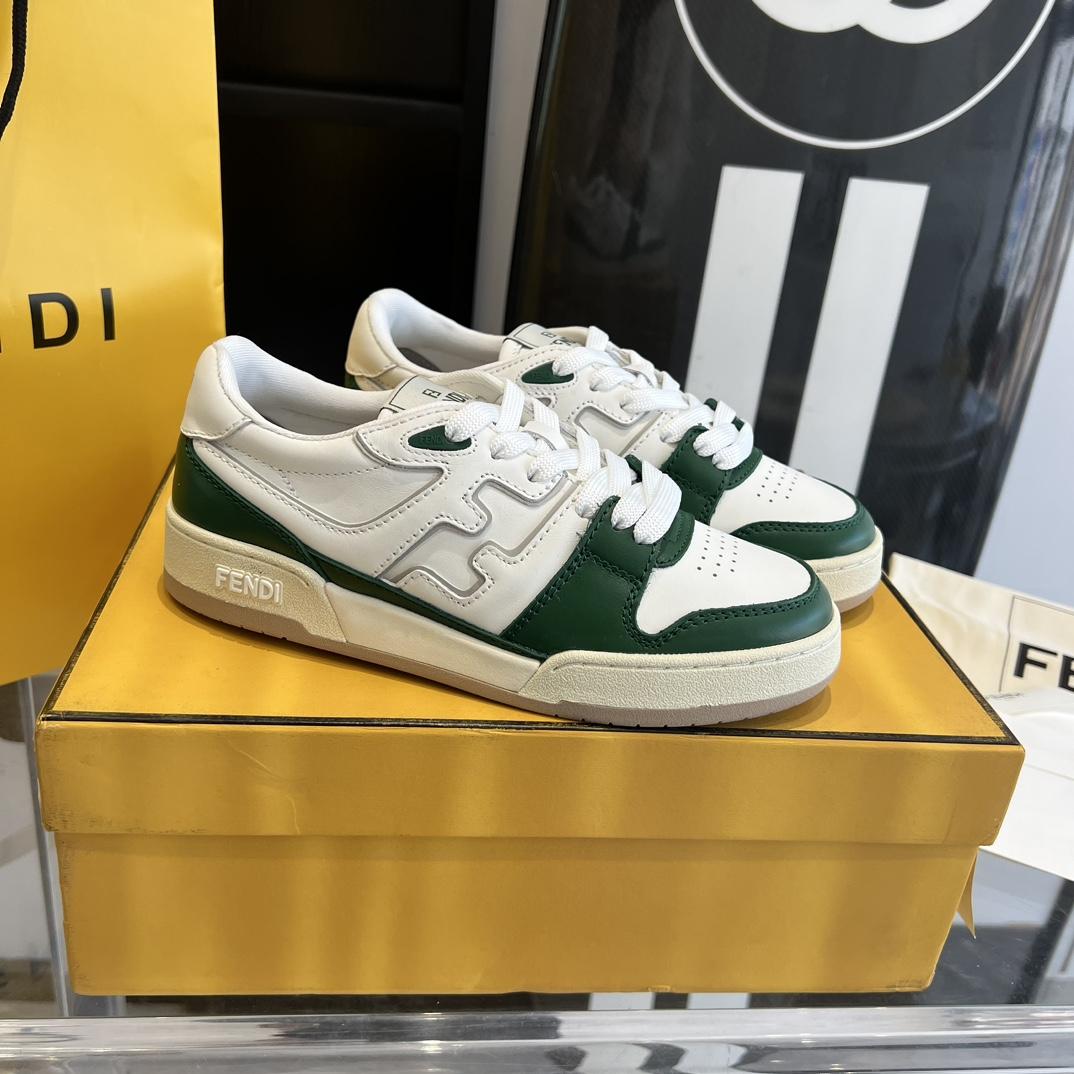 Fendi Fendi Match White Leather Low-tops Sneakers - FashionPlug