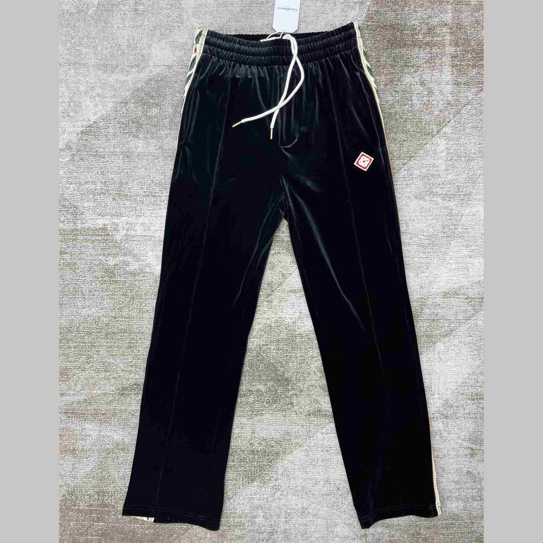 Casablanca Laurel Velour Tracksuit Bottoms - FashionPlug