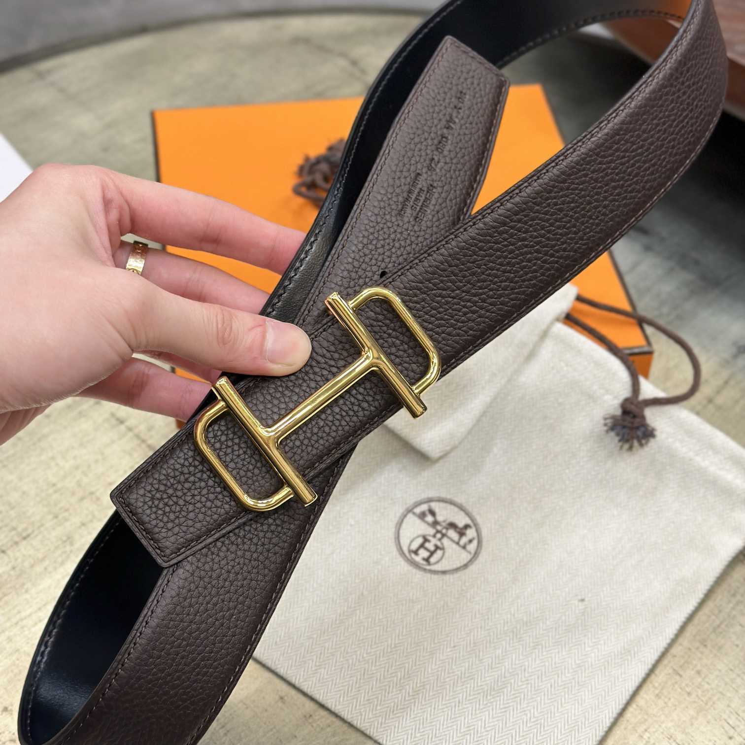 Hermes Royal Belt Buckle & Reversible Leather Strap 38 mm - FashionPlug