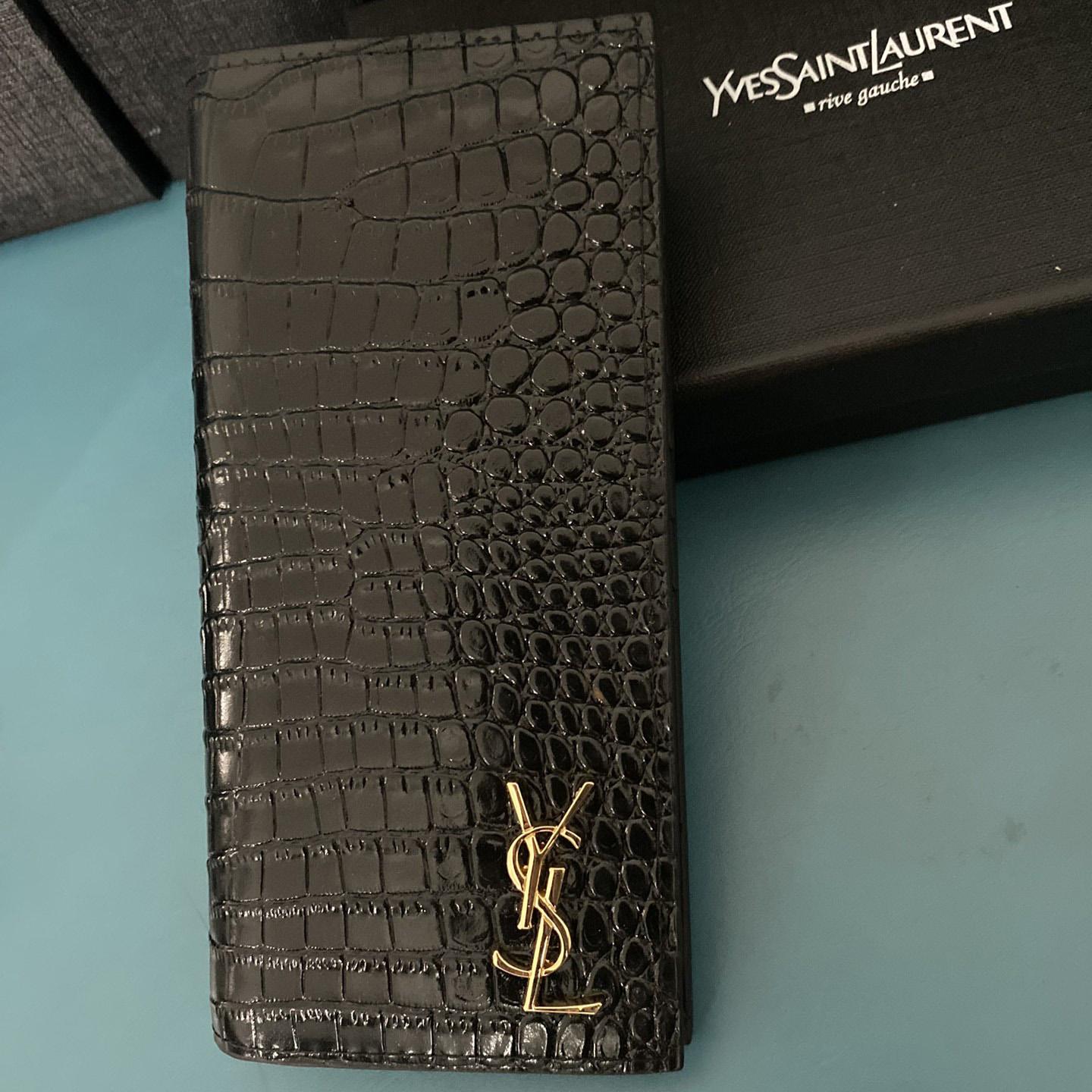 Saint Laurent Monogram Embossed Pouch  (18-12-2.5cm) - FashionPlug