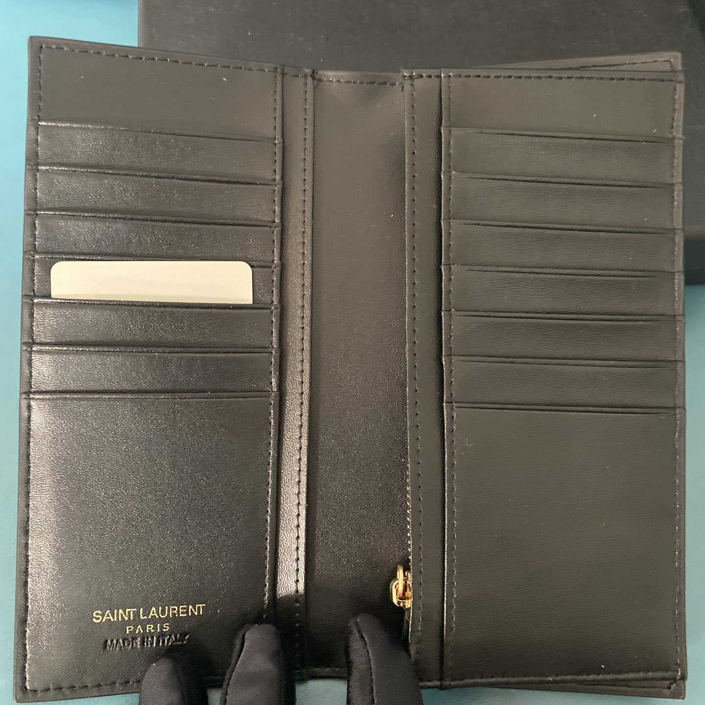 Saint Laurent Monogram Embossed Pouch  (18-12-2.5cm) - FashionPlug