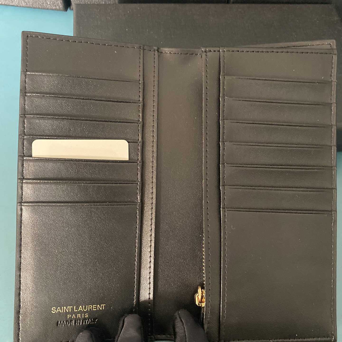 Saint Laurent Monogram Embossed Pouch  (18-12-2.5cm) - FashionPlug