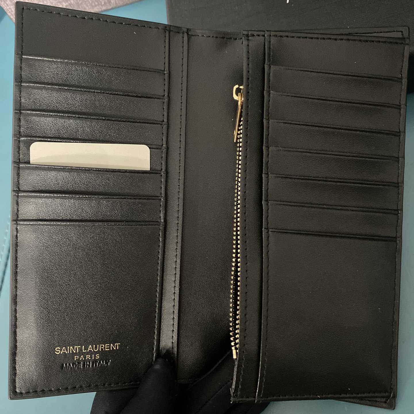 Saint Laurent Monogram Embossed Pouch  (18-12-2.5cm) - FashionPlug