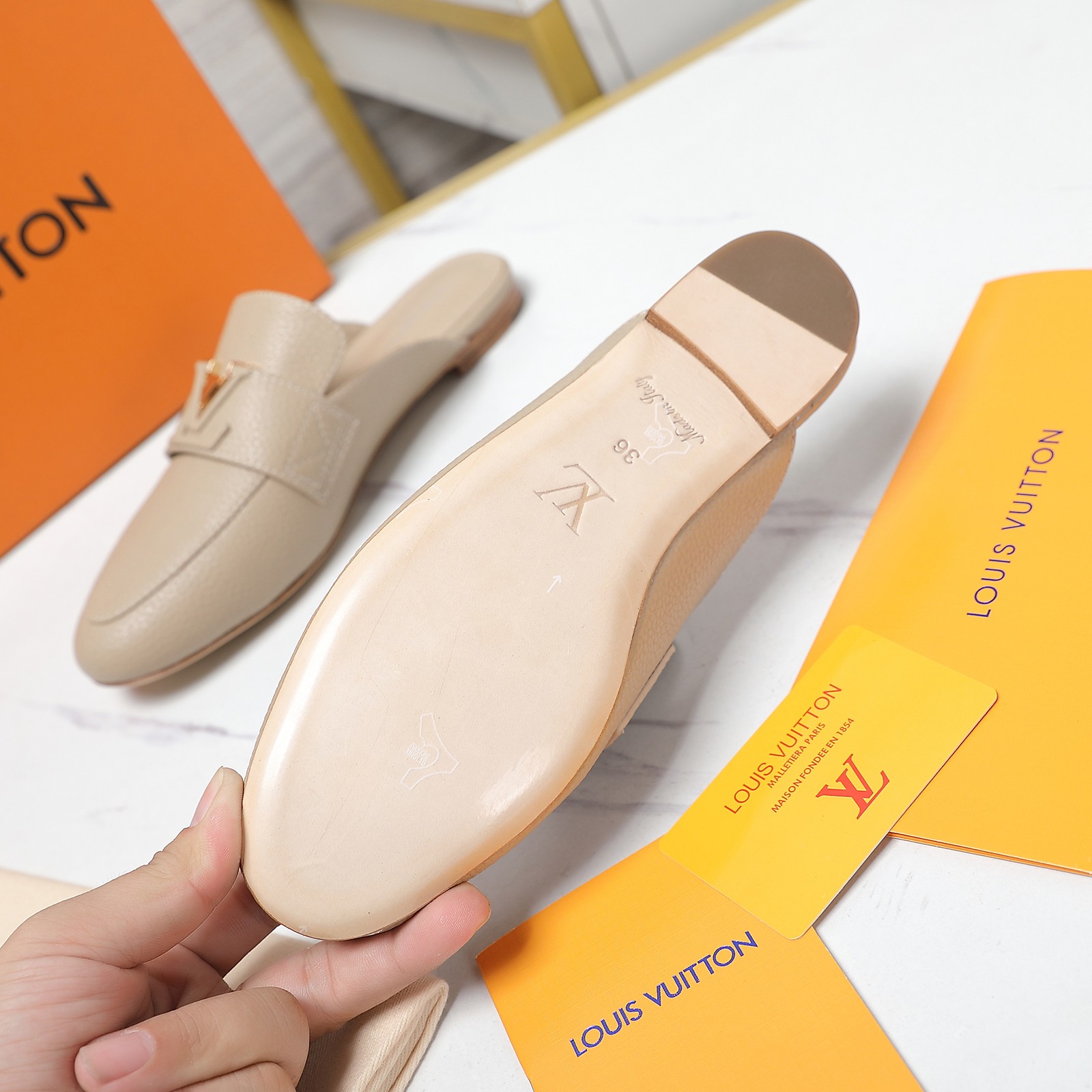 Louis Vuitton LV Capri Open Back Loafer - FashionPlug