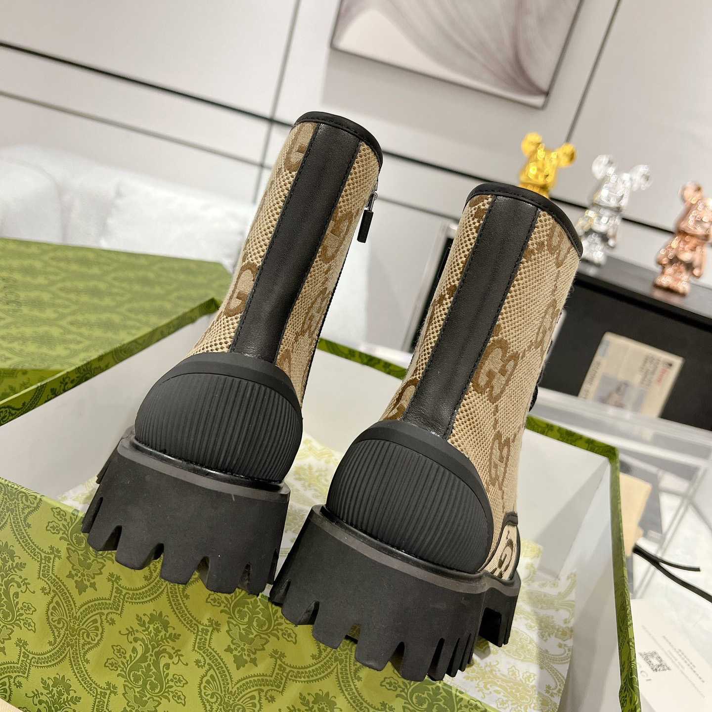 Gucci Original GG Canvas Boots  - FashionPlug