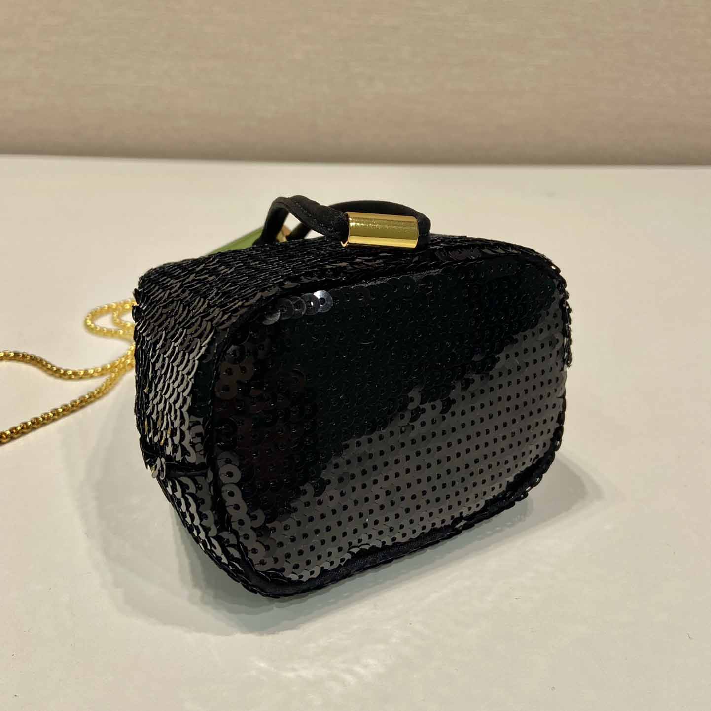 Prada Sequined Satin Mini-pouch - FashionPlug