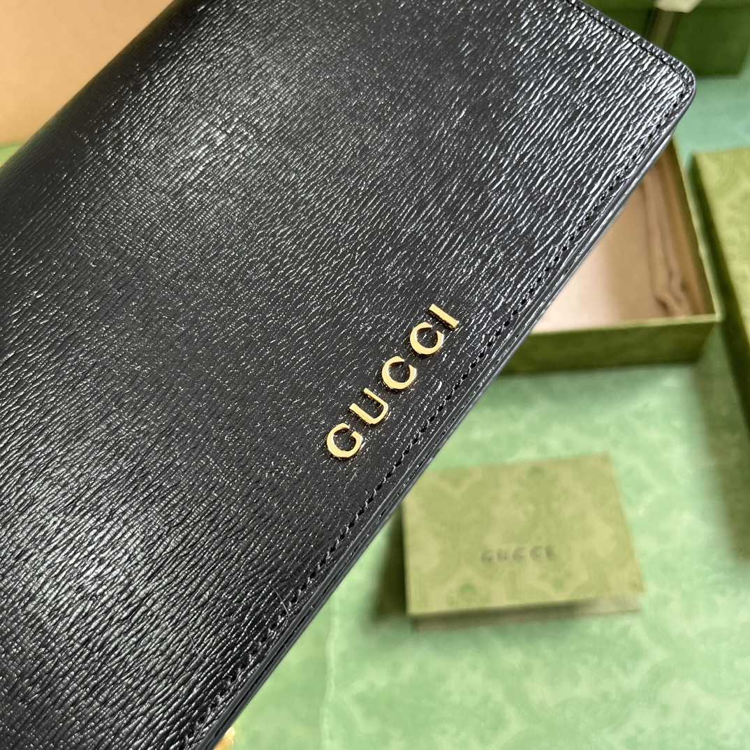Gucci Chain Wallet With Gucci Script (12.5x 20x 4cm) - FashionPlug
