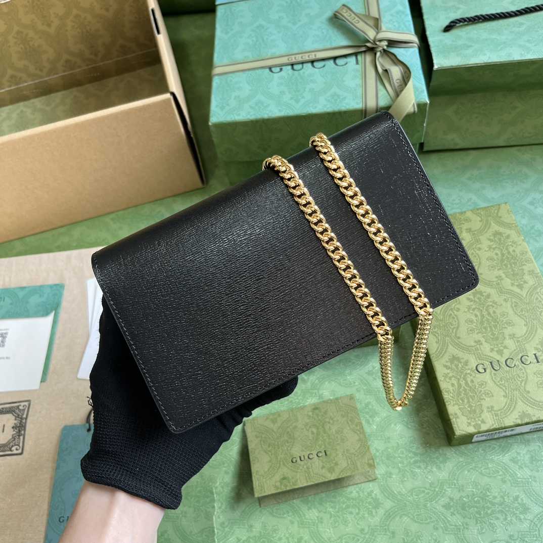 Gucci Chain Wallet With Gucci Script (12.5x 20x 4cm) - FashionPlug