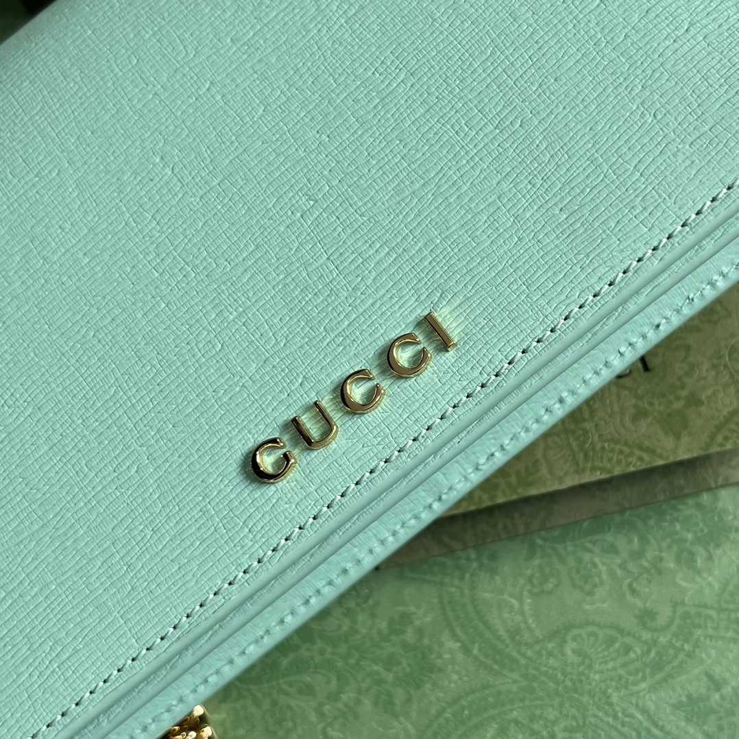 Gucci Chain Wallet With Gucci Script (12.5x 20x 4cm) - FashionPlug