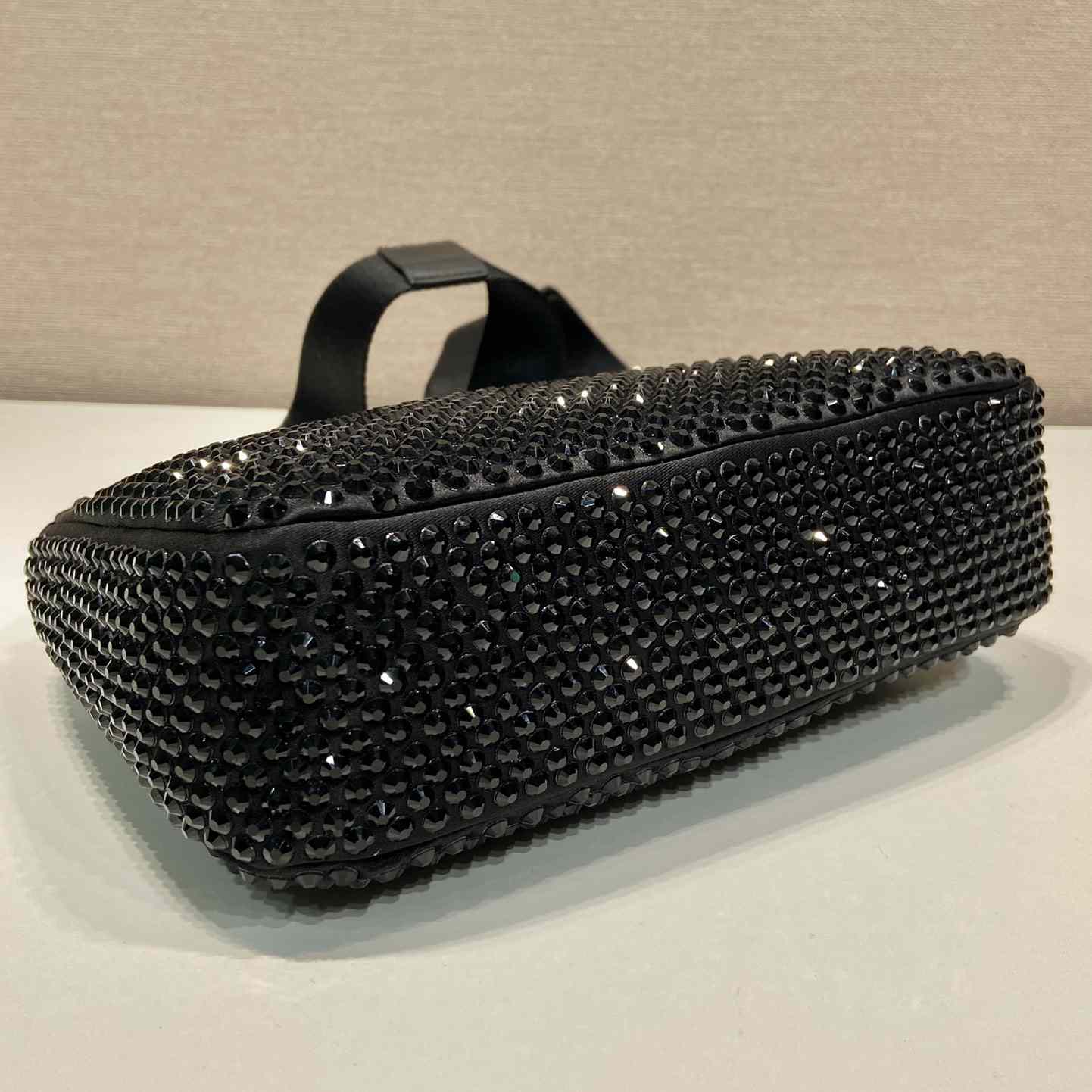 Prada Re-Edition 2005 Satin Bag With Crystals - FashionPlug