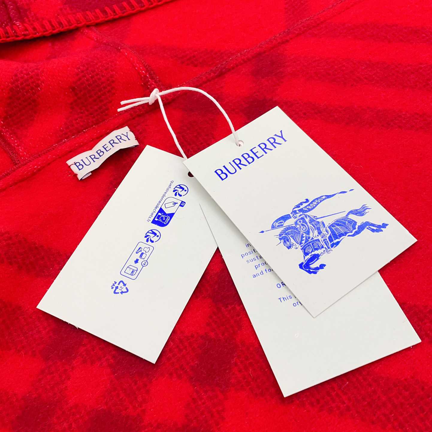 Burberry Check Wool Hooded Scarf - FashionPlug