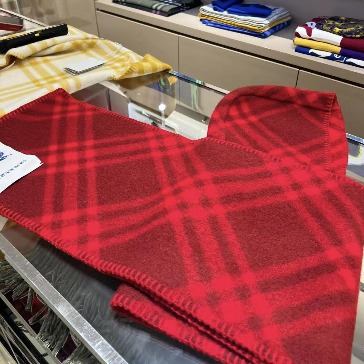 Burberry Check Wool Hooded Scarf - FashionPlug