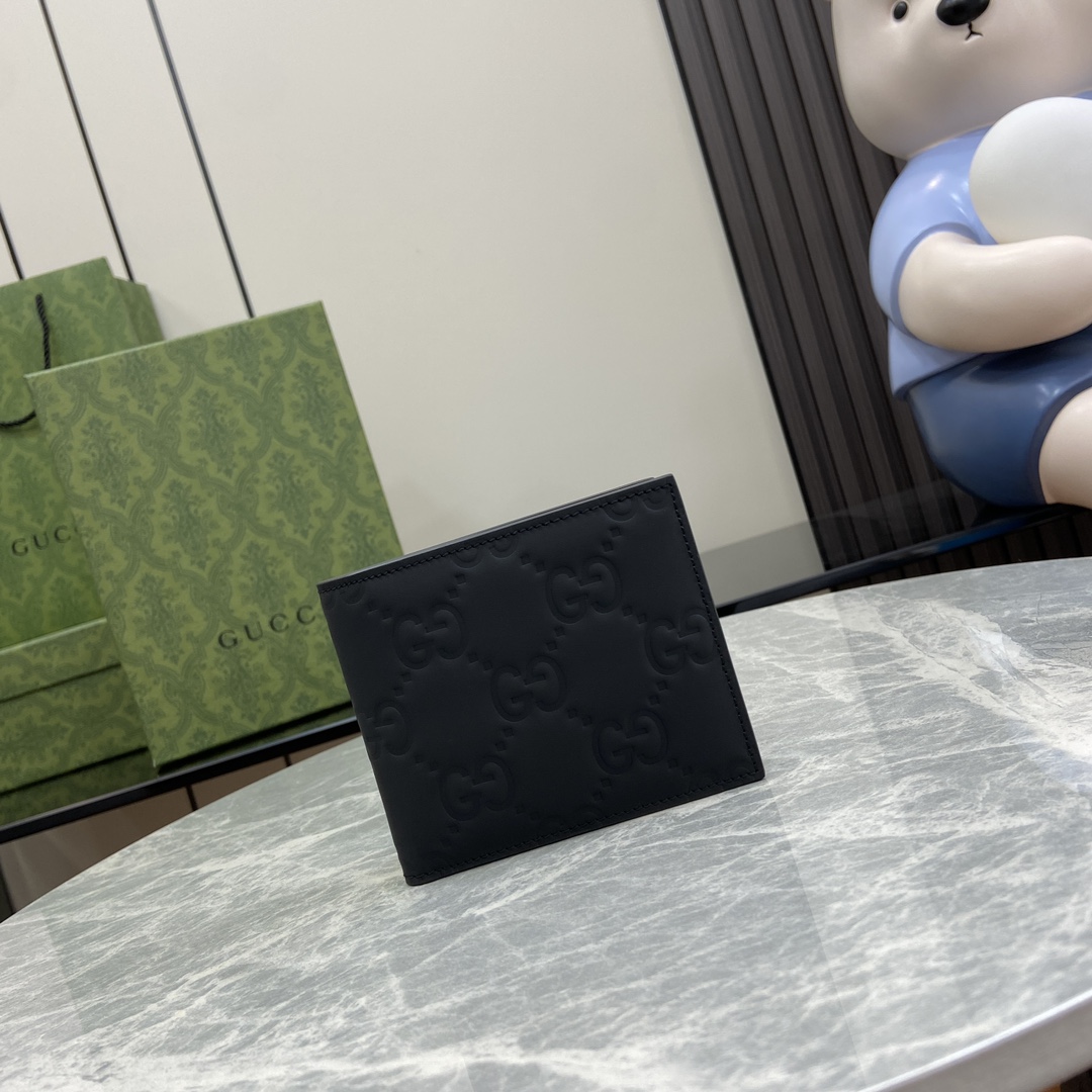Gucci GG Rubber-effect Bi-fold Wallet - FashionPlug