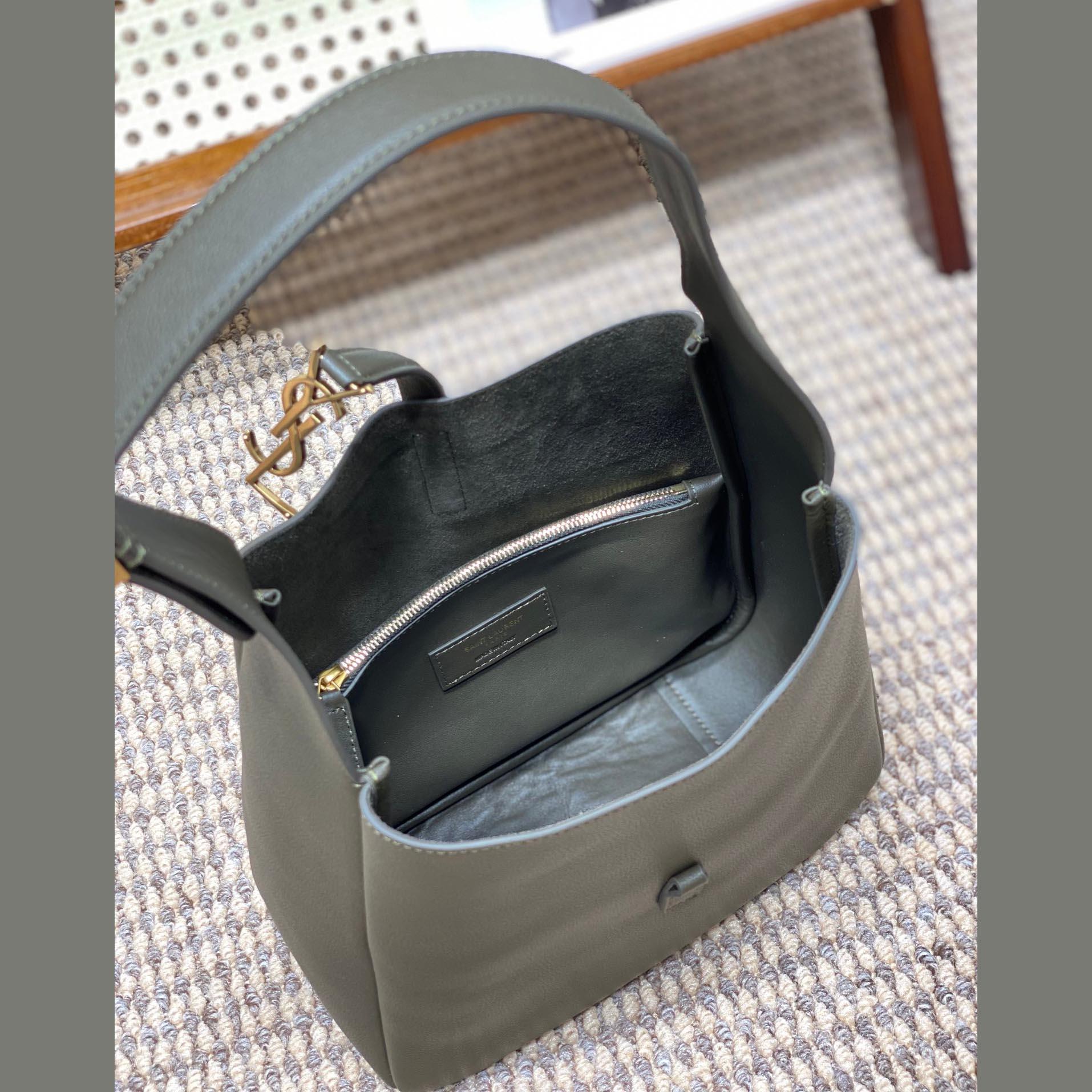 Saint Laurent LE 5 À 7 Supple Small In Grained Leather - FashionPlug
