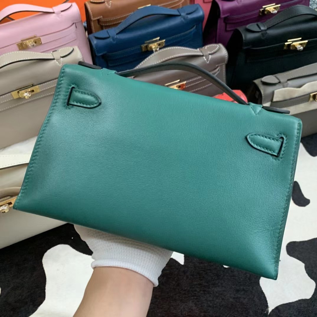 Hermes Kelly Pochette Clutch Bag   23-14-7cm - FashionPlug