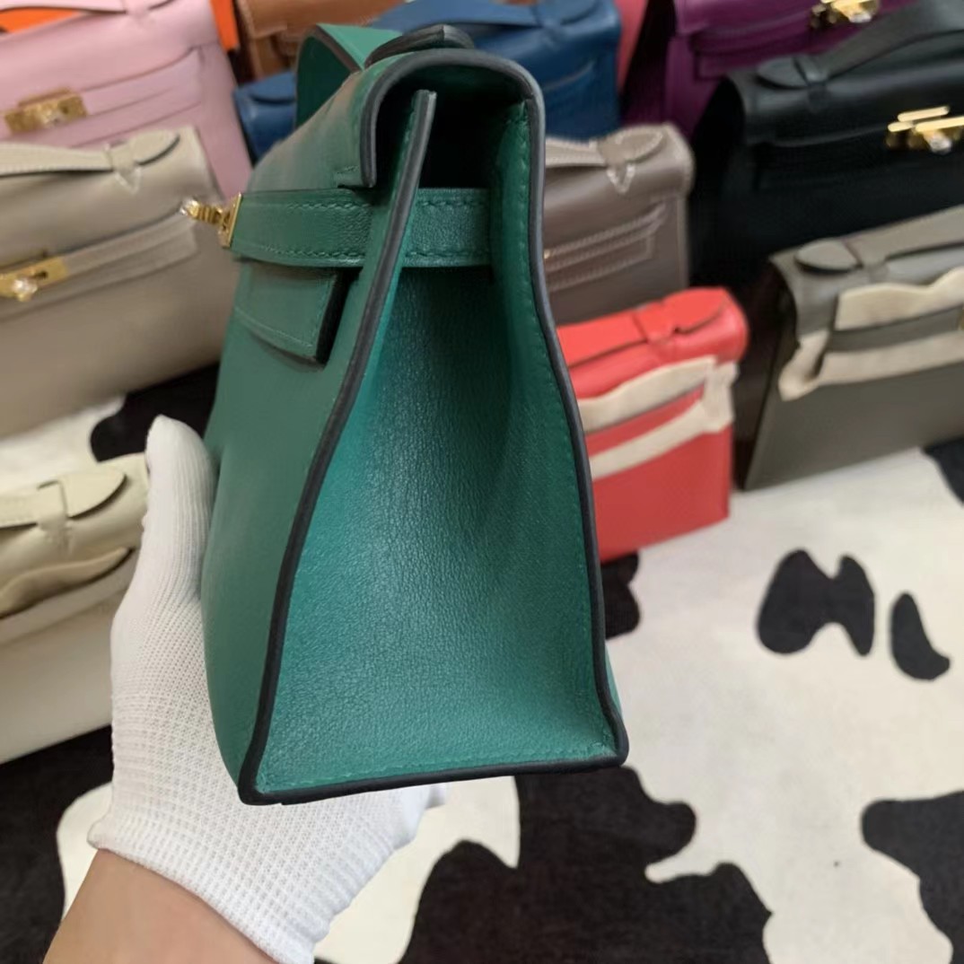 Hermes Kelly Pochette Clutch Bag   23-14-7cm - FashionPlug